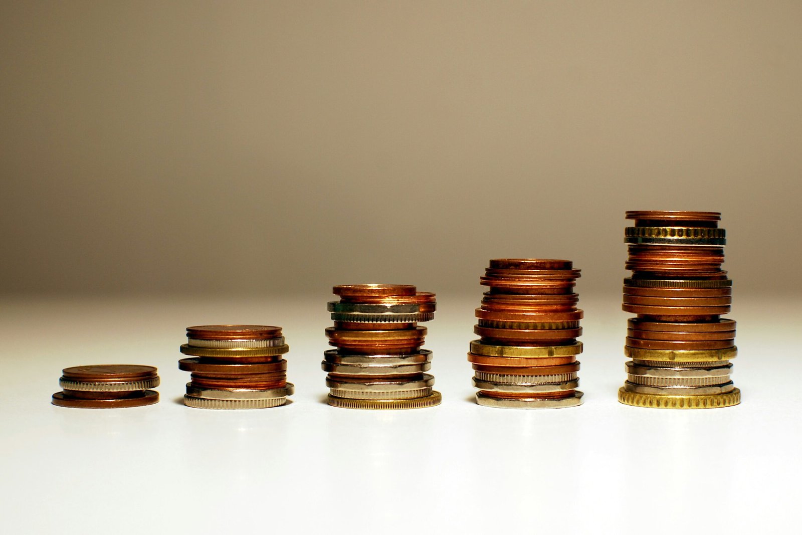 piles of coins