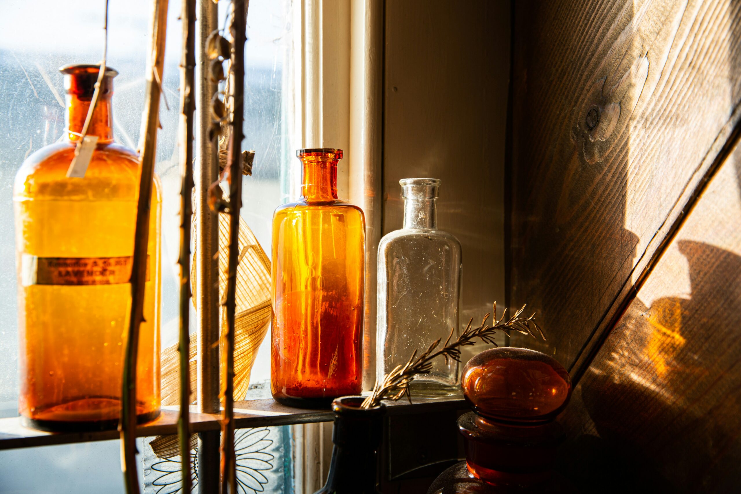 Vintage amber bottles — Curated beauty edit by Laura J Billingham